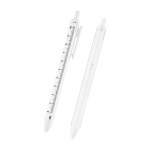 Straight Line Pen With 4" Ruler - 12024 WHTWHT Blank Straight Line Pen With 4" Ruler - 12024 WHTWHT Blank
