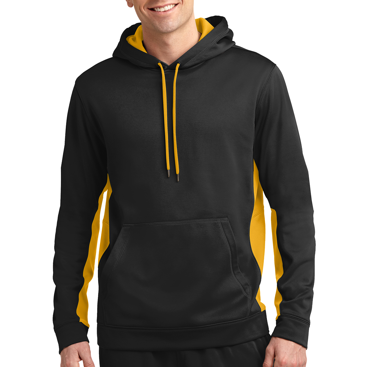 Sport-tek® Sport-wick® Fleece Colorblock Hooded Pullover 1