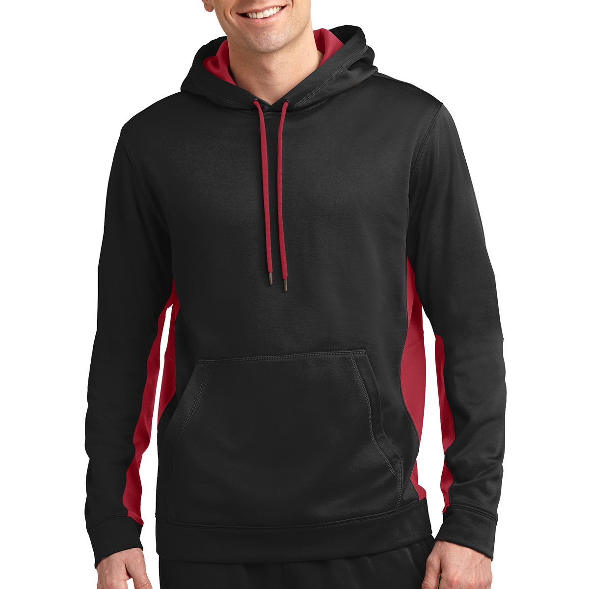 Sport-tek® Sport-wick® Fleece Colorblock Hooded Pullover 1
