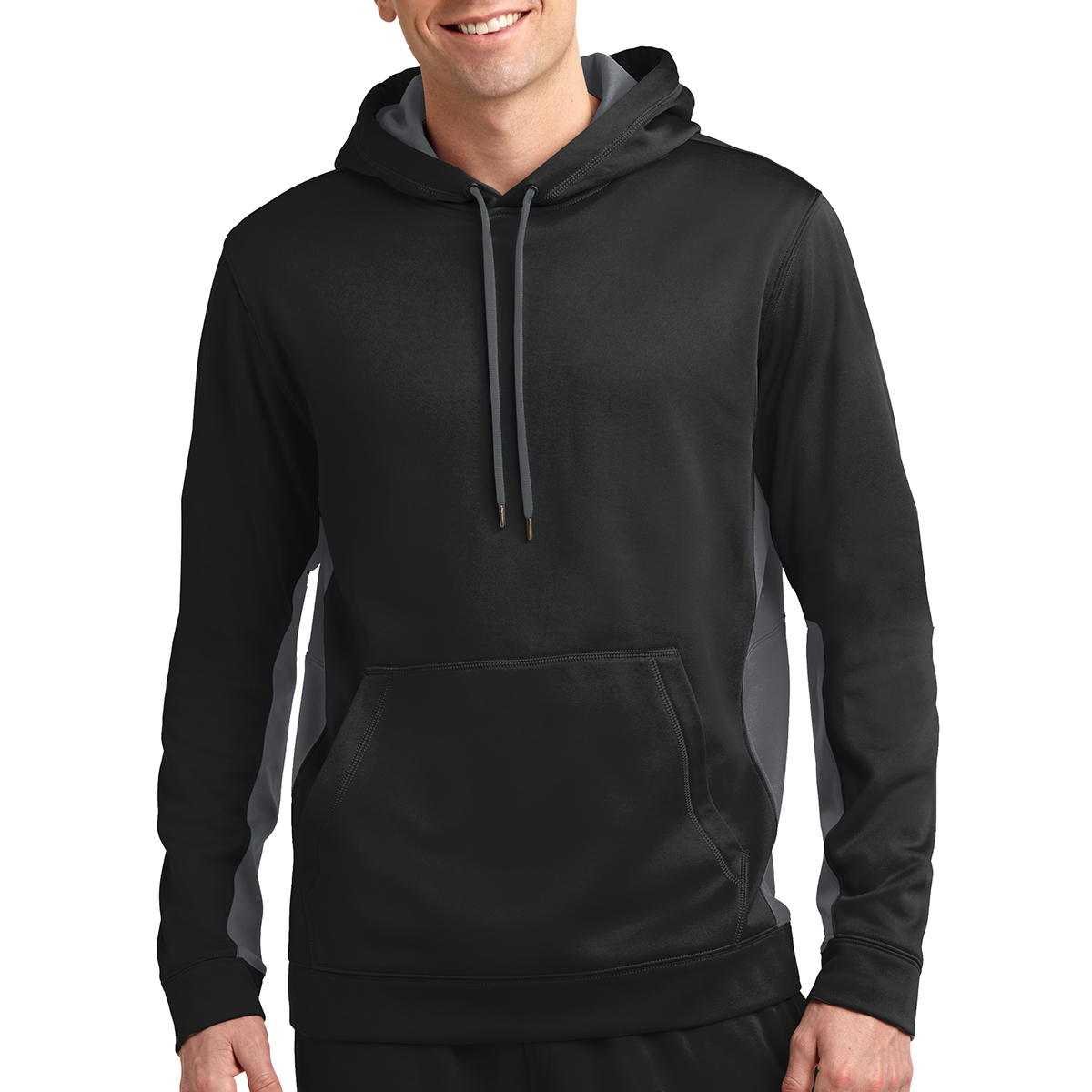 Sport-tek® Sport-wick® Fleece Colorblock Hooded Pullover 1