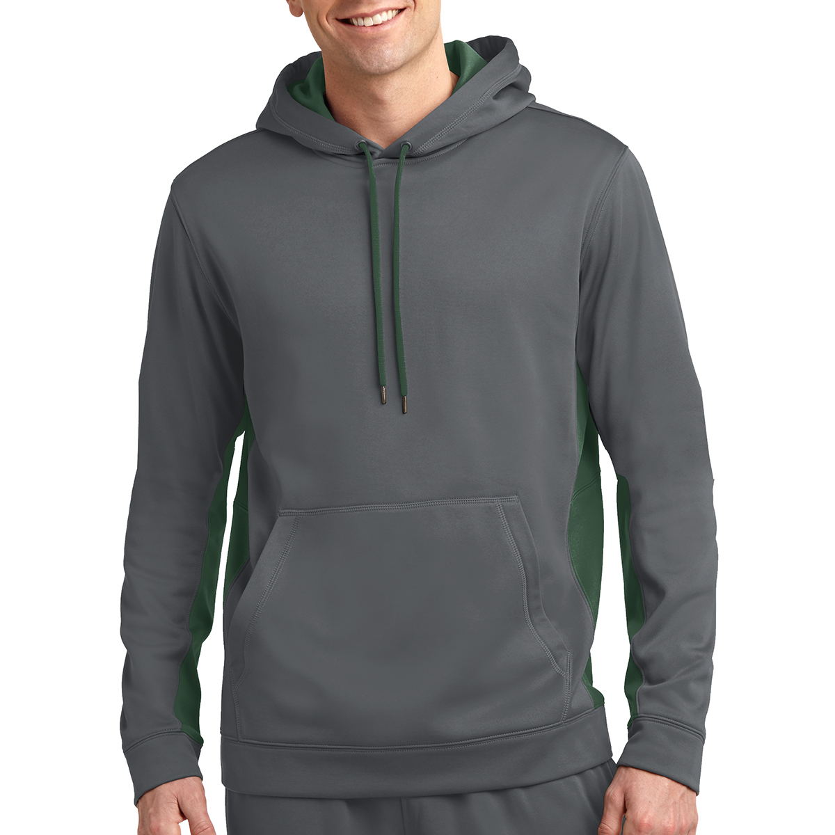 Sport-tek® Sport-wick® Fleece Colorblock Hooded Pullover 1