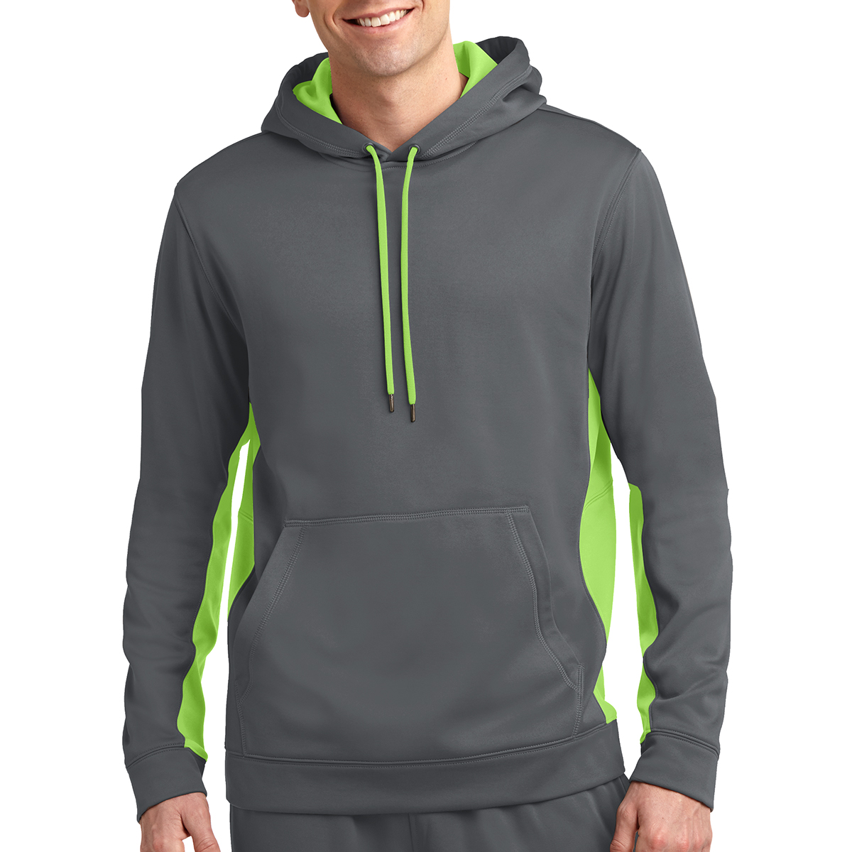 Sport-tek® Sport-wick® Fleece Colorblock Hooded Pullover 1