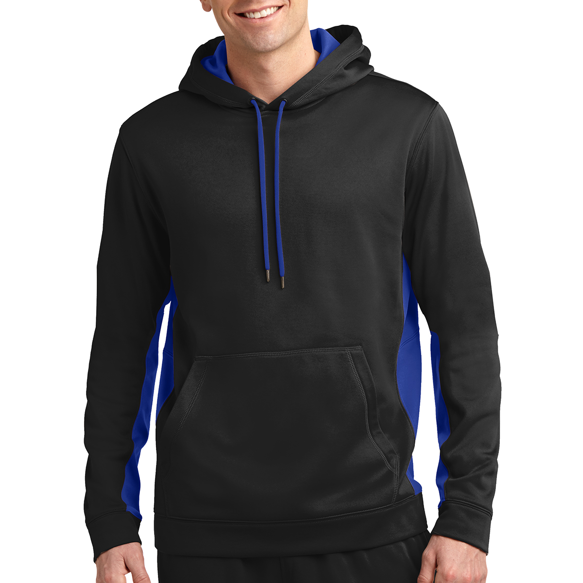 Sport-tek® Sport-wick® Fleece Colorblock Hooded Pullover 1