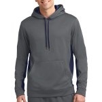 Sport-tek® Sport-wick® Fleece Colorblock Hooded Pullover - ST235 darksmokegreynavy Sport-tek® Sport-wick® Fleece Colorblock Hooded Pullover - ST235 darksmokegreynavy