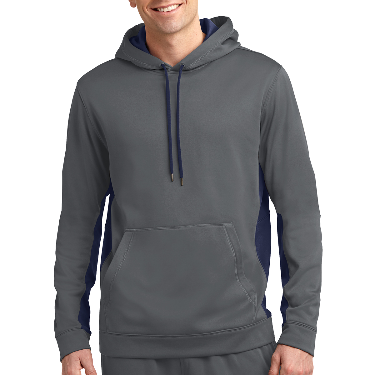 Sport-tek® Sport-wick® Fleece Colorblock Hooded Pullover 1