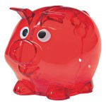 Mini Plastic Piggy Bank - 5062 CLR Padprint Mini Plastic Piggy Bank - 5062 CLR Padprint