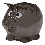 Mini Plastic Piggy Bank - 5062 WHT Padprint Mini Plastic Piggy Bank - 5062 WHT Padprint