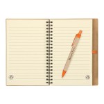 Eco-inspired Spiral Notebook & Pen - 6100 NATORN Open Optional Silkscreen Eco-inspired Spiral Notebook & Pen - 6100 NATORN Open Optional Silkscreen