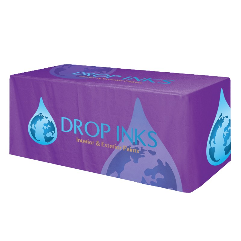 Fitted All Over Dye Sub Table Cover - 4-sided, Fits 6%27 Table 1 Fitted All Over Dye Sub Table Cover - 4-sided, Fits 6%27 Table 1