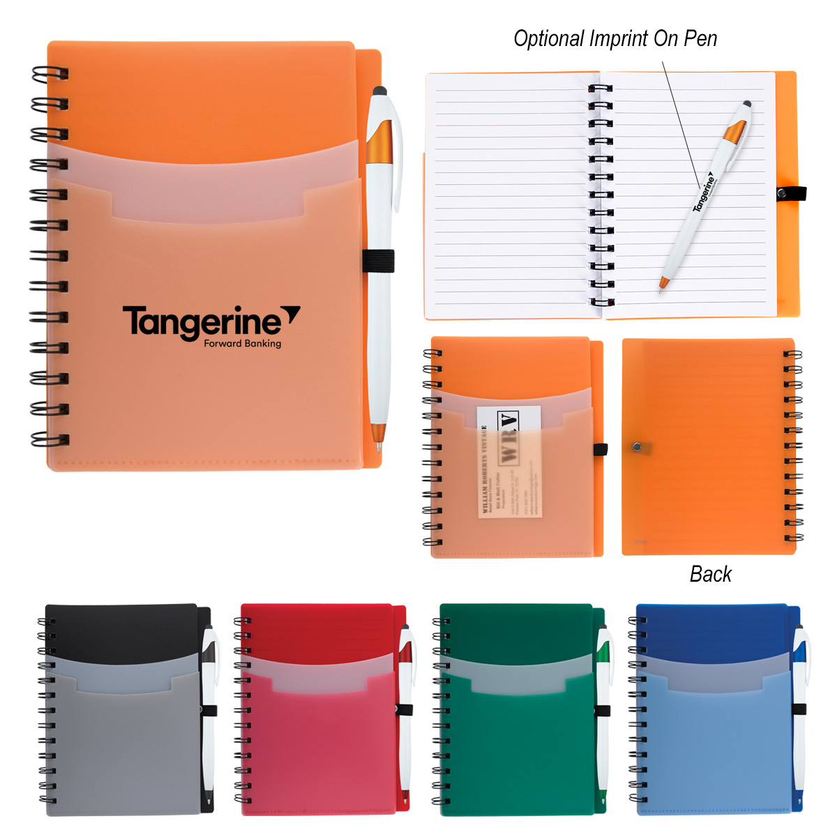 Tri-pocket Notebook & Pen 1