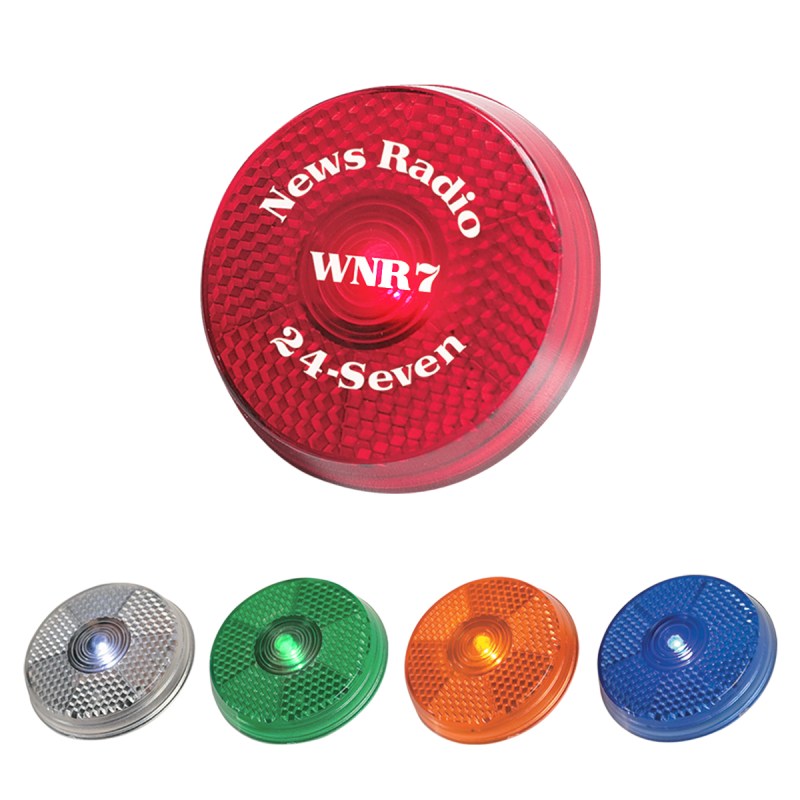 Round Blinking Light With Back Clip 1 Round Blinking Light With Back Clip 1