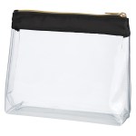 Sadie Satin Clear Cosmetic Bag - 9499 CLRBLK Sadie Satin Clear Cosmetic Bag - 9499 CLRBLK