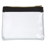 Sadie Satin Clear Cosmetic Bag - 9499 CLRBLK Straight Sadie Satin Clear Cosmetic Bag - 9499 CLRBLK Straight