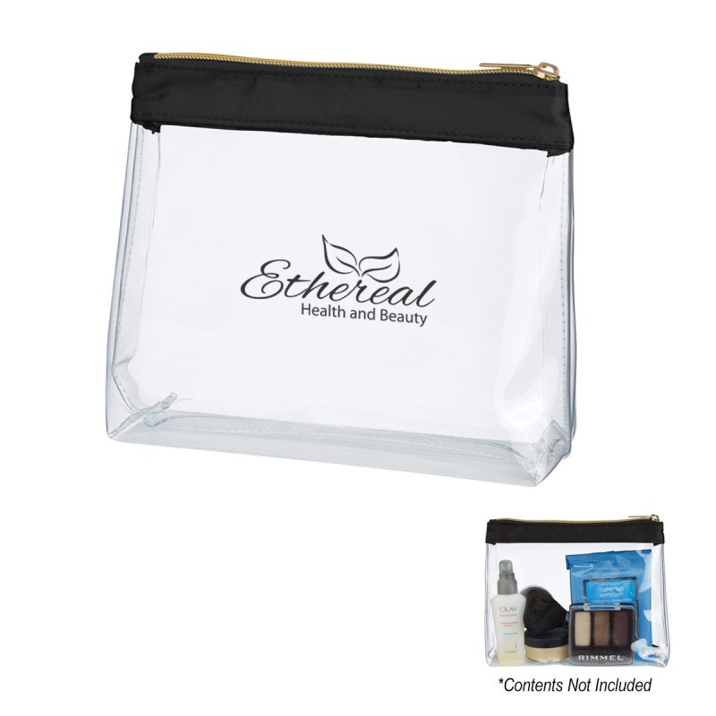 Sadie Satin Clear Cosmetic Bag 1 Sadie Satin Clear Cosmetic Bag 1