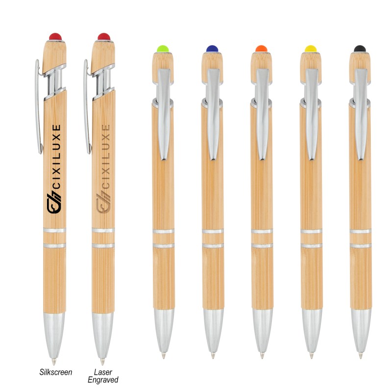 Tropical Bamboo Incline Pen With Stylus 1 Tropical Bamboo Incline Pen With Stylus 1