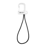 Stretch Cord Hook With Carabiner - 20084 WHT Padprint Stretch Cord Hook With Carabiner - 20084 WHT Padprint
