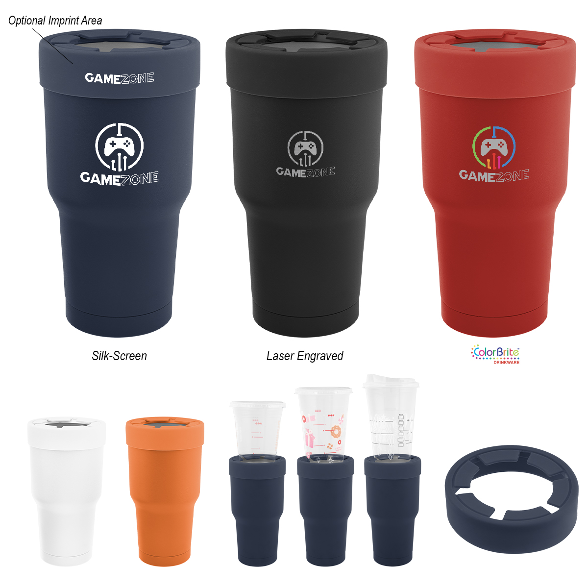 30 Oz. Reynolds Stainless Steel Tumbler With Silicone Lid 1