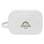 Finley Rpet Waffle Knit Toiletry Bag - 30220 WHT Embroidery Finley Rpet Waffle Knit Toiletry Bag - 30220 WHT Embroidery