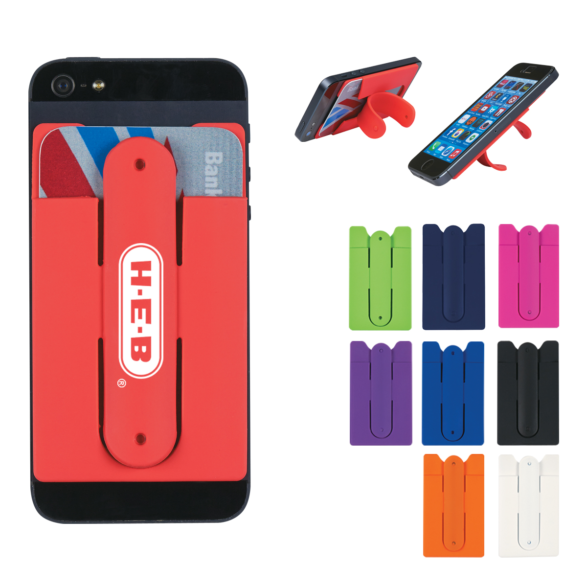 Silicone Phone Wallet With Stand 1