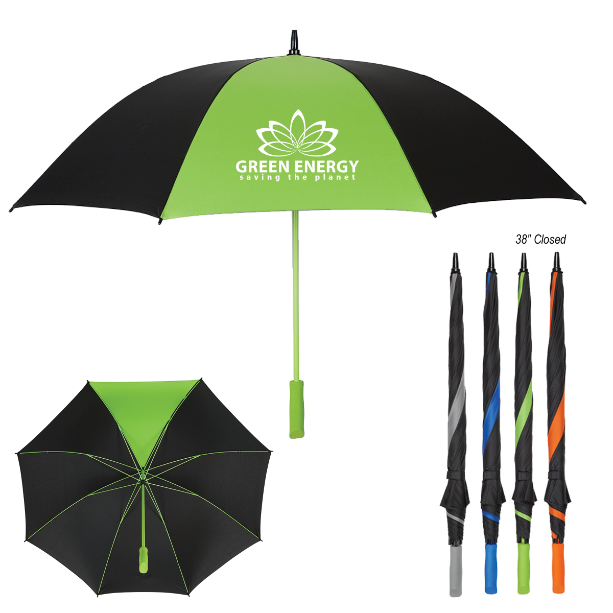 60" Arc Splash Of Color Golf Umbrella 1