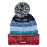 Aura Pom Beanie With Cuff - 1119 RAINBOW Patch Aura Pom Beanie With Cuff - 1119 RAINBOW Patch