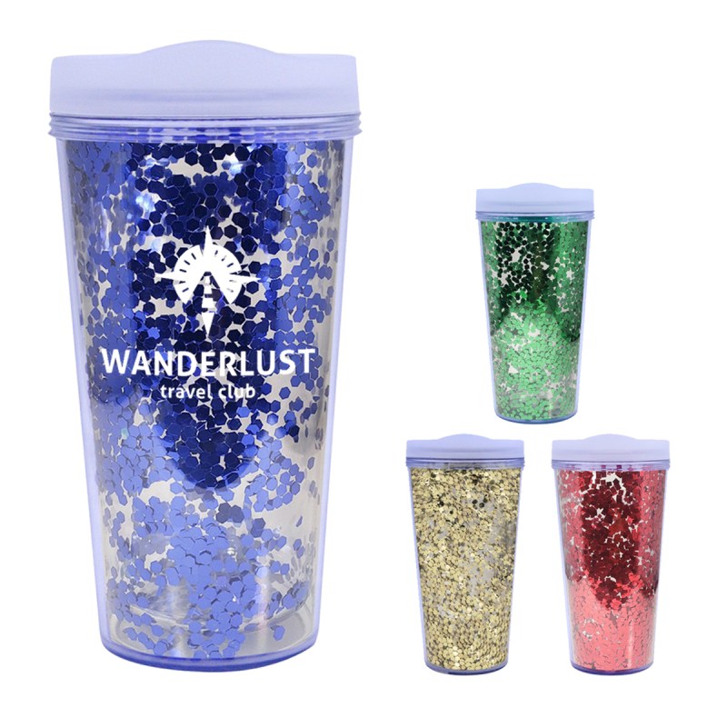 17 Oz. Glamour Glitter Tumbler 1 17 Oz. Glamour Glitter Tumbler 1