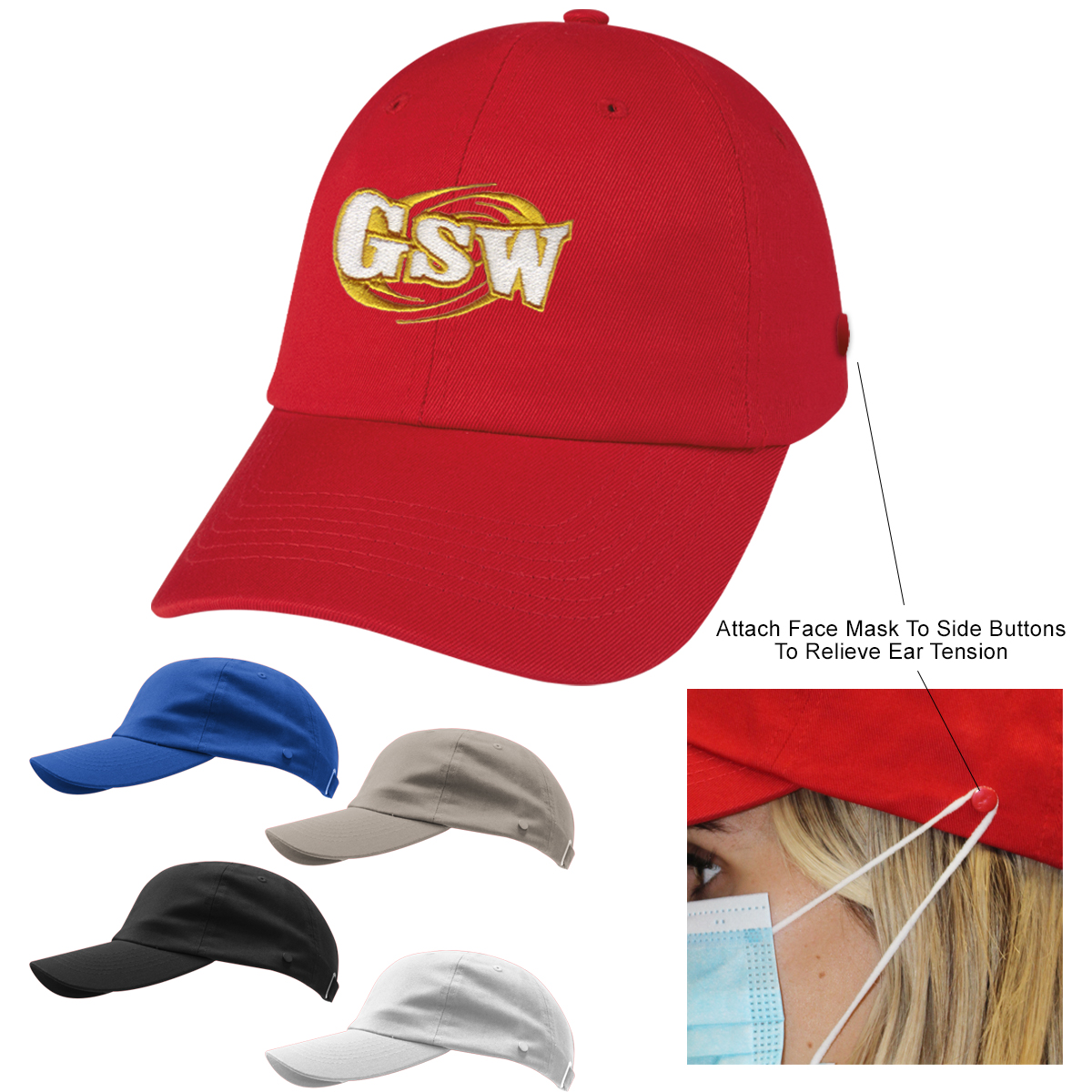 Washed Cotton Mask Cap 1