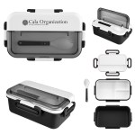 Broadview Bento Box With Spork - 75057 BLK Silkscreen Broadview Bento Box With Spork - 75057 BLK Silkscreen