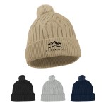 Courtney Cable Knit Rpet Pom Beanie 1 Courtney Cable Knit Rpet Pom Beanie 1