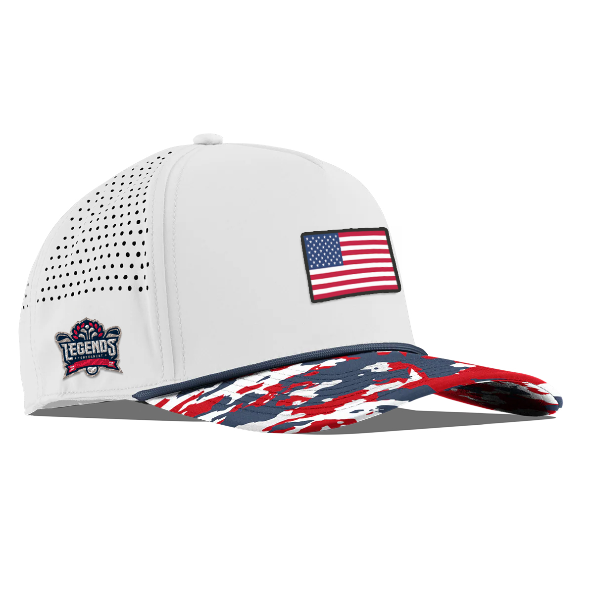 Branded Bills 545 Bare Curved Usa Camo Rope Cap 1