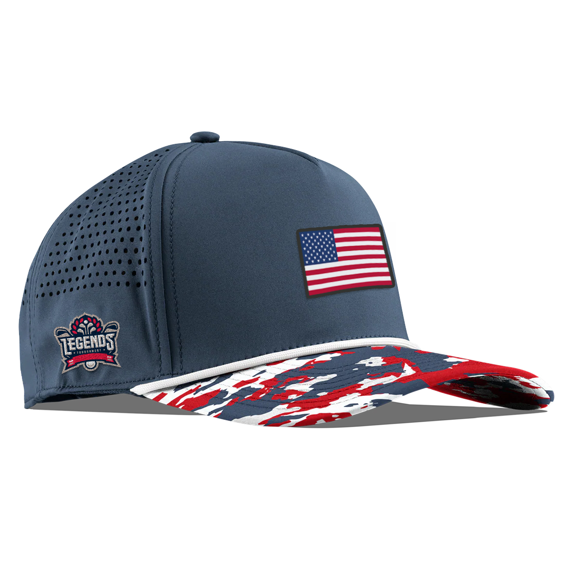 Branded Bills 545 Bare Curved Usa Camo Rope Cap 1