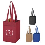 Non-woven 4 Bottle Wine Tote Bag 1 Non-woven 4 Bottle Wine Tote Bag 1