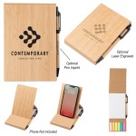Bamboo Desk Jotter With Phone Stand 1 Bamboo Desk Jotter With Phone Stand 1