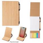 Bamboo Desk Jotter With Phone Stand 2 Bamboo Desk Jotter With Phone Stand 2