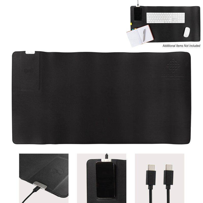 Desk Mat With 15w Wireless Charger 1 Desk Mat With 15w Wireless Charger 1