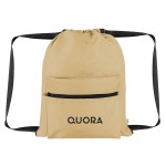 Anywhere Rpet Drawstring Bag - 35174 TAN Silkscreen Anywhere Rpet Drawstring Bag - 35174 TAN Silkscreen