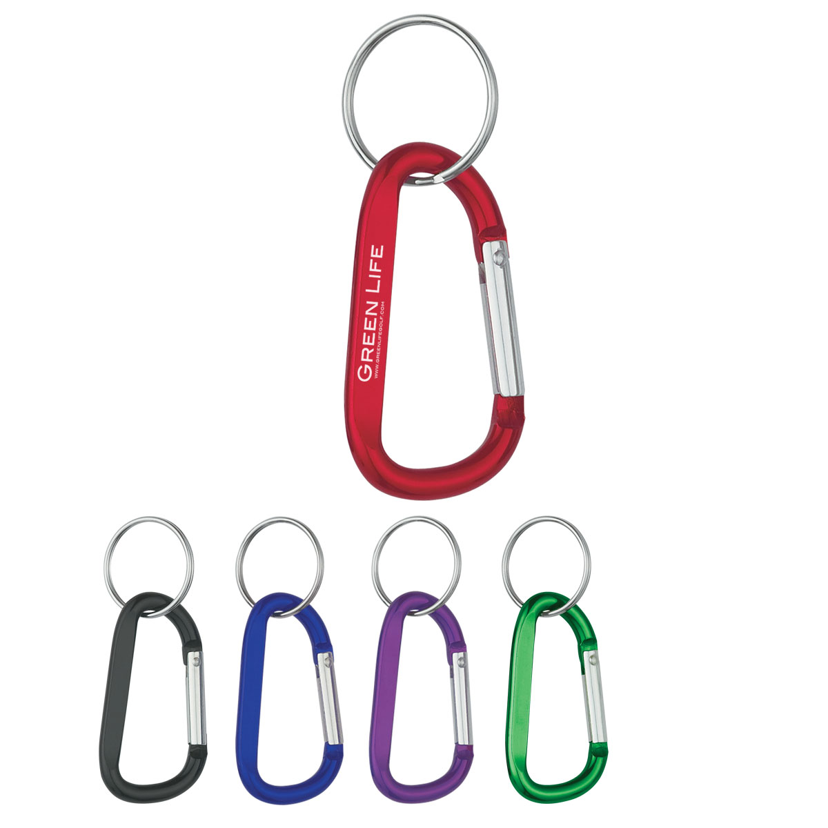 8mm Carabiner With Split Ring 1
