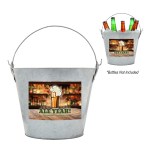 5 Liter Bevy Beverage Bucket - 3898 SIL Front 5 Liter Bevy Beverage Bucket - 3898 SIL Front