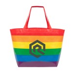 Rainbow Laminated Non-woven Tote Bag - 30084 RAINBOW Silkscreen Rainbow Laminated Non-woven Tote Bag - 30084 RAINBOW Silkscreen