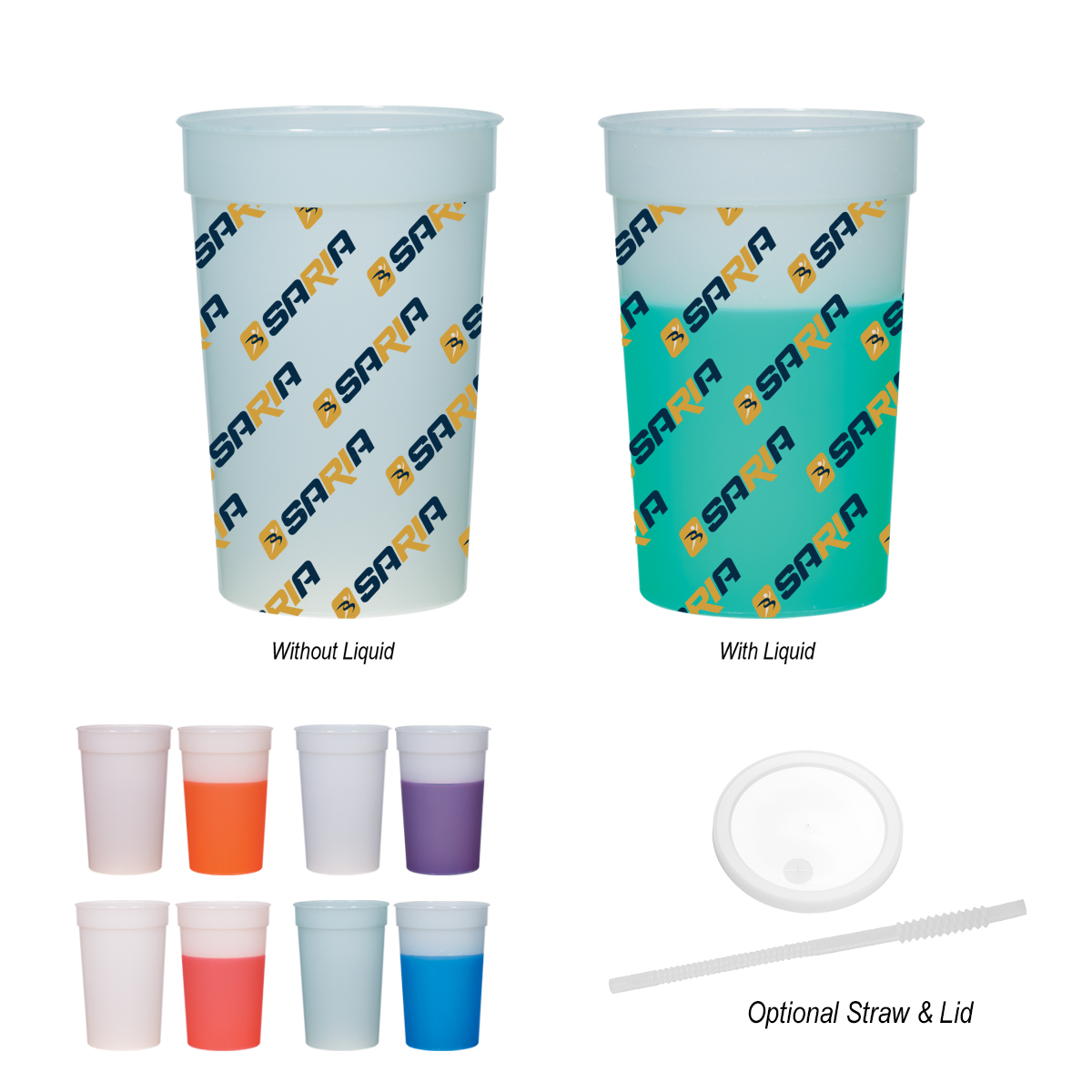 22 Oz. Full Color Mood Stadium Cup 1