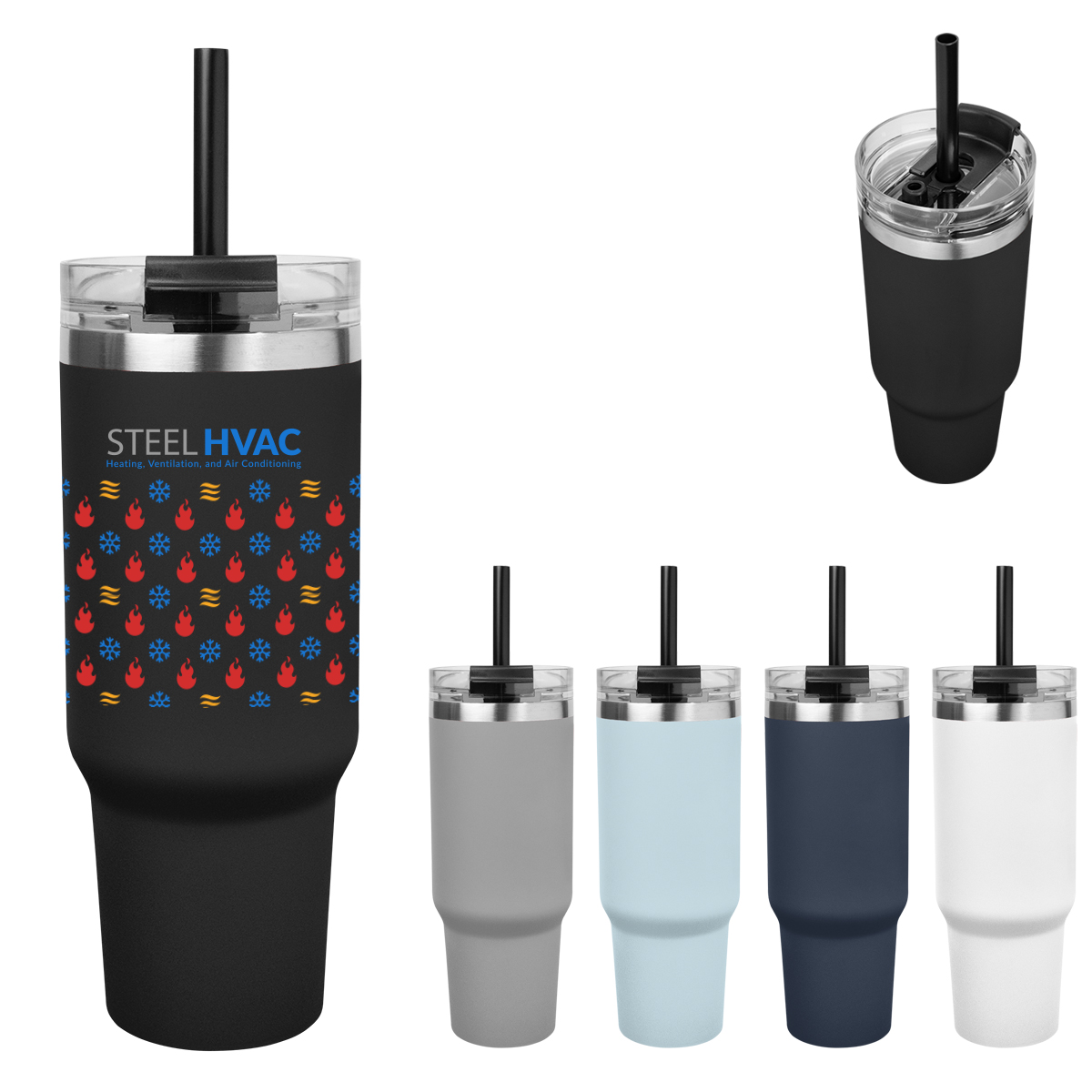 40 Oz. Full Color Naomi Intrepid Stainless Steel Tumbler 1