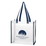 Clear Eva Tote Bag - 33600 CLRNAV Silkscreen Clear Eva Tote Bag - 33600 CLRNAV Silkscreen