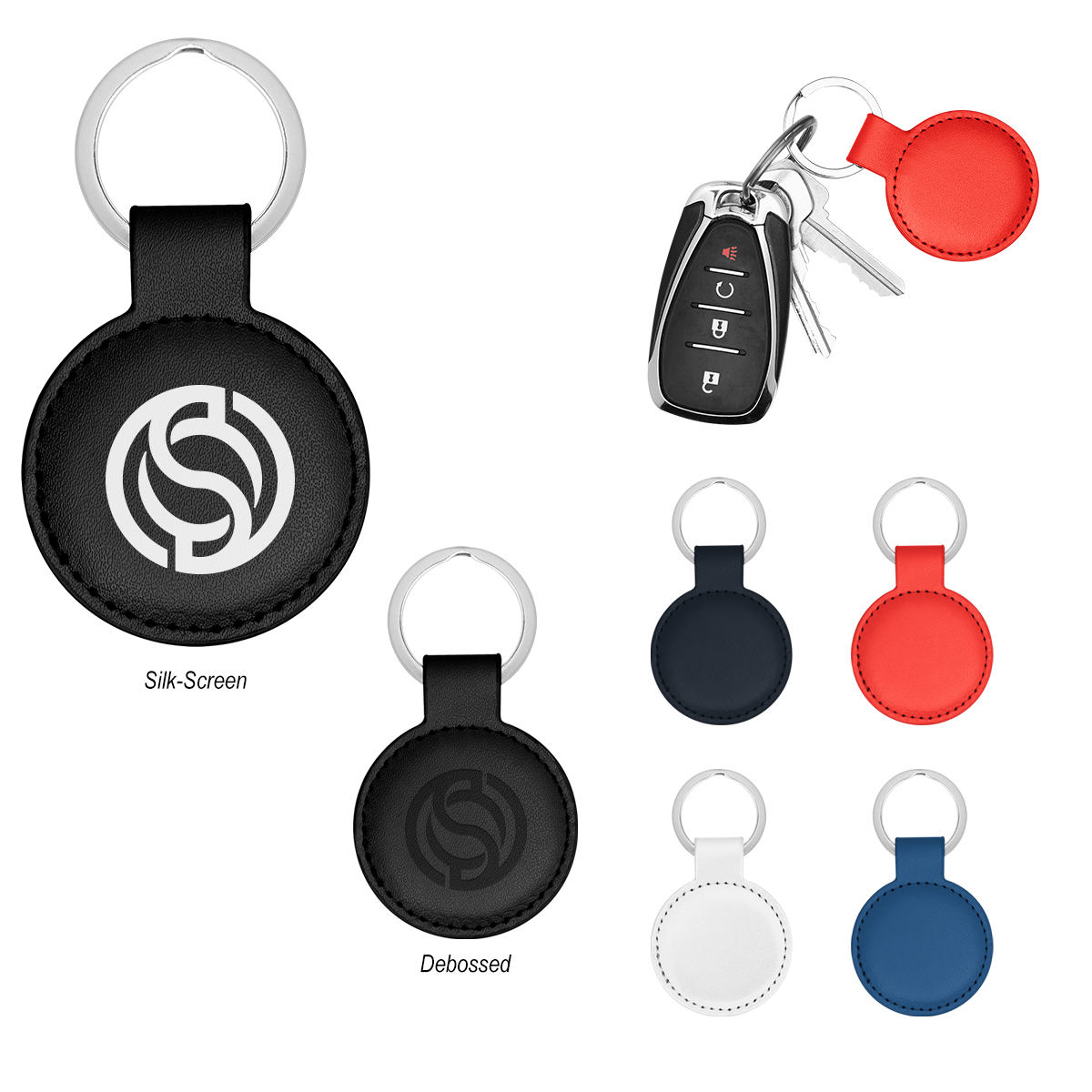 Hue Pop Leatherette Key Tag 1