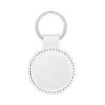 Hue Pop Leatherette Key Tag - 20083 WHT Blank Hue Pop Leatherette Key Tag - 20083 WHT Blank