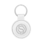 Hue Pop Leatherette Key Tag - 20083 WHT Deboss Hue Pop Leatherette Key Tag - 20083 WHT Deboss