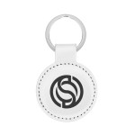 Hue Pop Leatherette Key Tag - 20083 WHT Padprint Hue Pop Leatherette Key Tag - 20083 WHT Padprint