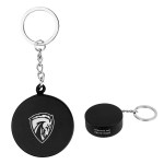 Hockey Puck Stress Reliever Keychain - 20116 BLK Padprint Hockey Puck Stress Reliever Keychain - 20116 BLK Padprint