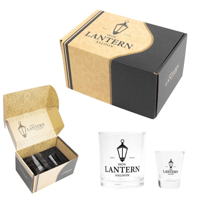 Whiskey Duo Gift Set With Custom Box 1 Whiskey Duo Gift Set With Custom Box 1