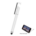 Stylus Pen With Phone Stand And Screen Cleaner - 909 WHT Stylus Pen With Phone Stand And Screen Cleaner - 909 WHT
