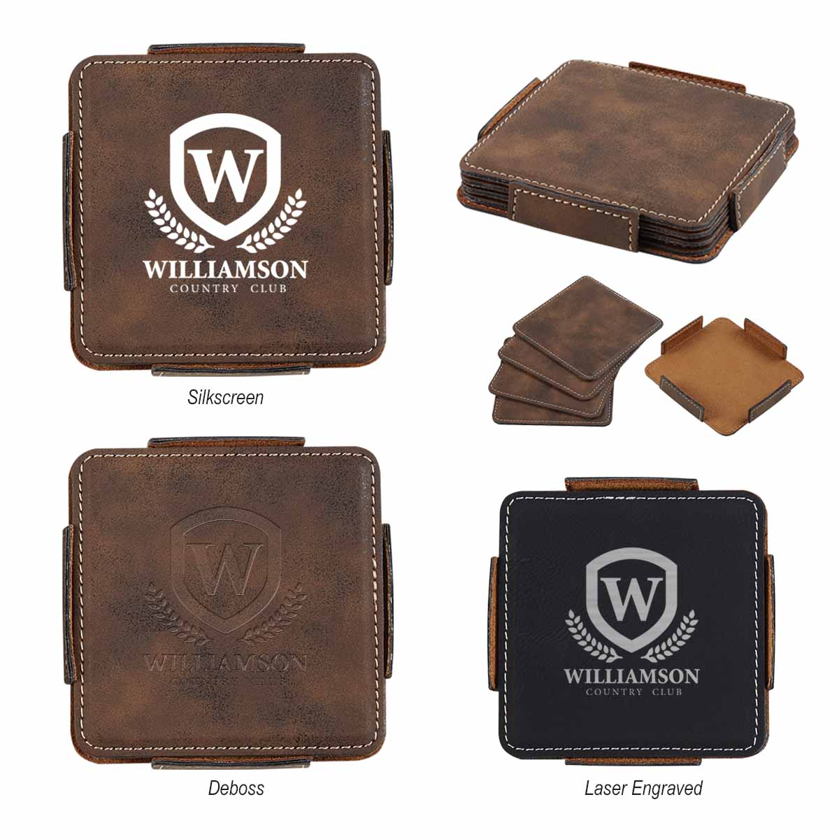 4-piece Coaster Set With Holder 1
